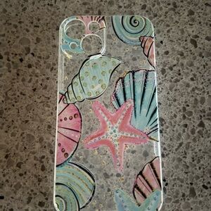 Seashell Pattern Phone Case - Multicolor